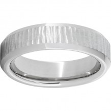 Serinium Beveled Edge Band with Bark 1 Finish and Polished Edges