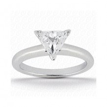 14k White Gold Semi-Mount Solitaire Engagement Ring