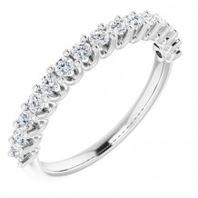 14K White 1/2 CTW Diamond Anniversary Band