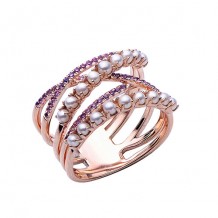 Imperial Pearl 14k Rose Gold Freshwater Pearl Ring