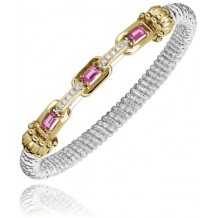 Vahan 14k Gold & Sterling Silver Pink Topaz Bracelet