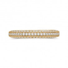Shah Luxury 14K Yellow Gold Round Diamond Half-Eternity Wedding Band