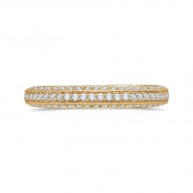 Shah Luxury 14K Yellow Gold Round Diamond Half-Eternity Wedding Band