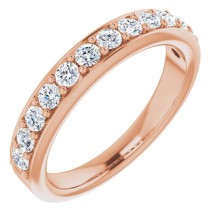 14K Rose 5/8 CTW Diamond Anniversary Band