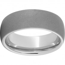 Serinium Domed Band with Sandblast Finish