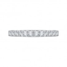 Shah Luxury 14K White Gold Round Diamond Wedding Band