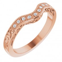 14K Rose .05 CTW Diamond Matching Band