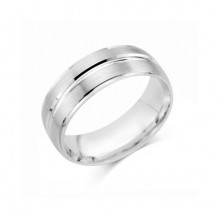 Camelot Sterling Silver Engraved Fortune Wedding Band
