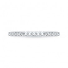 Shah Luxury 18k White Gold Diamond Carizza Wedding Band
