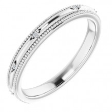 14K White .02 CTW Diamond Matching Band