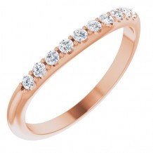 14K Rose 1/5 CTW Diamond Matching Band