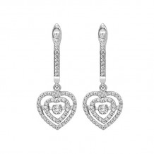 Gems One 14KT White Gold & Diamond Rhythm Of Love Fashion Earrings  - 1/2 ctw