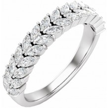 14K White 7/8 CTW Diamond Anniversary Band