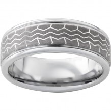 Serinium Rounded Edge Band with Tire Laser Engraving