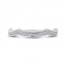 Shah Luxury 14K White Gold Round Diamond Half-Eternity Wedding Band