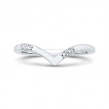 Shah Luxury 14K White Gold Diamond Contour Band