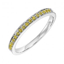 Gems One 14Kt White Yellow Gold Diamond(1/8Ctw) Ring