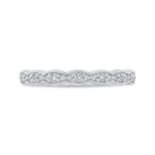 Shah Luxury Round Diamond Half-Eternity Wedding Band In 14K White Gold