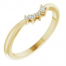 14K Yellow .05 CTW Diamond Matching Band