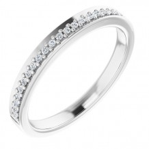 14K White 1/8 CTW Diamond Anniversary Band