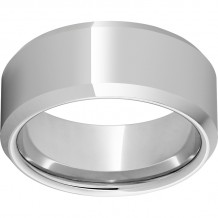 Serinium 10mm Beveled Edge Band with Polished Finish