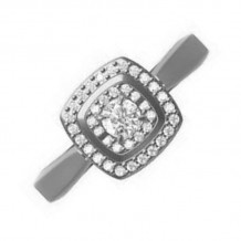 Gems One 14KT White Gold & Diamond Rhythm Of Love Fashion Ring  - 3/8 ctw