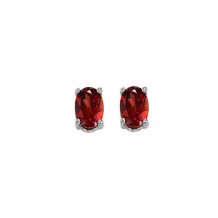 Gems One 14Kt White Gold Garnet (1/2 Ctw) Earring