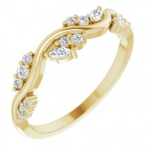 14K Yellow 1/6 CTW Diamond Anniversary Band