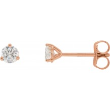 14K Rose 1/3 CTW Diamond Stud Earrings