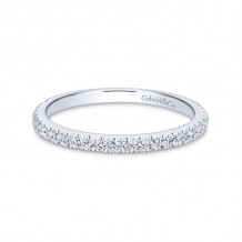 Gabriel & Co. 14k White Gold Contemporary Anniversary Wedding Band