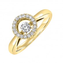 Gems One 10KT Yellow Gold & Diamond Rhythm Of Love Fashion Ring  - 1/5 ctw