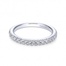 Gabriel & Co. 14k White Gold Contemporary Anniversary Wedding Band