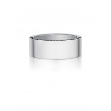 Henri Daussi 8mm Men's Wedding Band  Platinum White 0.40 Ctw.