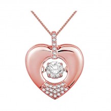 Gems One Silver (SLV 995) Diamond Rhythm Of Love Neckwear Pendant  - 3/8 ctw