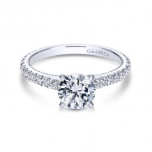 Gabriel & Co. 14k White Gold Contemporary Straight Engagement Ring