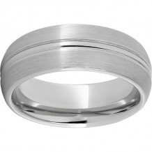 Serinium Double Domed Band with Satin Edges
