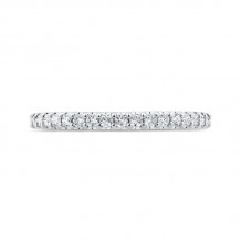 Shah Luxury 14K White Gold Half-Eternity Diamond Wedding Band