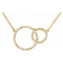 14K Yellow 1/3 CTW Diamond Circle 18 Necklace