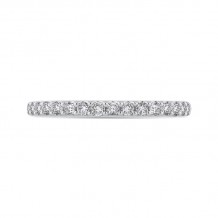 Shah Luxury 14K White Gold Round Diamond Half-Eternity Wedding Band