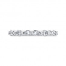 Shah Luxury 14K White Gold Pear Oval and Round Diamond Wedding Band