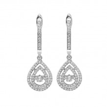 Gems One 14KT White Gold & Diamond Rhythm Of Love Fashion Earrings   - 1/2 ctw