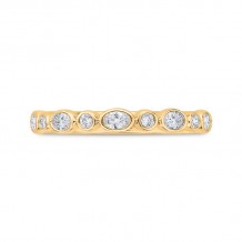 Shah Luxury 14K Yellow Gold Round Diamond Wedding Band