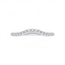 Shah Luxury 14K White Gold Round Diamond Half-Eternity Wedding Band