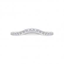 Shah Luxury 14K White Gold Round Diamond Half-Eternity Wedding Band