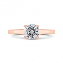 Shah Luxury 14K Rose Gold Diamond Engagement Ring (Semi-Mount)