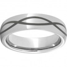 Serinium Domed Band with Infinity Laser Engraving