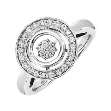 Gems One 10KT White Gold & Diamond Rhythm Of Love Fashion Ring  - 1/4 ctw