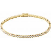 14K Yellow 2 CTW Diamond Line 7 Bracelet