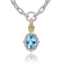 Vahan 14k Gold & Sterling Silver Sky Blue Topaz Pendant