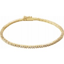 14K Yellow 1 CTW Diamond Line 7 Bracelet